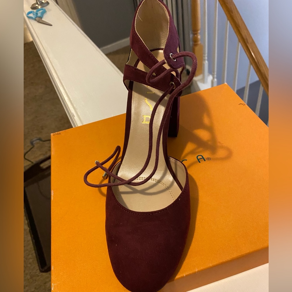 Dark red heels